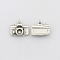 Alloy Pendants, Lead Free and Cadmium Free, Camera, Antique Silver, Size: about 13mm long, 13mm wide, 5mm thick, hole: 2mm