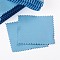 Suede Fabric Square Silver Polishing Cloth, Jewelry Cleaning Cloth, Sterling Silver Anti-Tarnish Cleaner, Light Sky Blue, 78.5x78.5x0.2mm