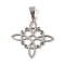 Non-Tarnish Hollow Out 201 Stainless Steel Pendants, Witches Knot Charm, Stainless Steel Color, 32.5x32x1.5mm, Hole: 4.5x8.5mm