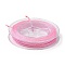 Polyester Metallic Cord, with Fish Thread Inner, Round, Pink, 1mm