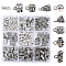 Tibetan Style Alloy Tube Bails, Loop Bails, Bail Beads, Antique Silver, 190pcs/set