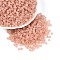 6/0 Transparent Inside Colours Glass Seed Beads, Rondelle, Round Hole, Dark Salmon, 4x3mm, Hole: 1.2~1.5mm, about 6080pcs/pound