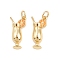 Brass Enamel Pendants, Drink Charms, Rack Plating, Cadmium Free & Lead Free, Long-Lasting Plated, Real 18K Gold Plated, with Jump Ring, Orange, 18x9x3.5mm, Hole: 3mm