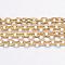 Ion Plating(IP) 304 Stainless Steel Cable Chains, Soldered, with Spool, Flat Oval, for Jewelry Making, Golden, 2.5x2x0.5mm, about 32.8 Feet(10m)/roll