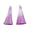 Polyester Tassel Big Pendant Decorations, Violet, 80~85x8~20mm
