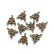 Tibetan Style Chandelier Components, Lead Free & Cadmium Free, Antique Bronze, 19x16x2mm, Hole: 1mm