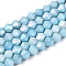 Anti-Tarnish Electroplate Bicone Glass Beads Strands, Imitation Gemstone, AB Color Plated, Faceted, Light Sky Blue, 4x4.2~4.5mm, Hole: 0.8mm, about 94~96pcs/strand, 14.76~15.16''(37.5~38.5cm)