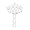 Non-Tarnish 201 Stainless Steel Pendants, Laser Cut, Eye, Stainless Steel Color, 44x30x1mm, Hole: 1.6mm