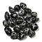 Natural Snowflake Obsidian Beads, No Hole, Nuggets, Tumbled Stone, 21~25x18~22x15~19mm, about 116pcs/1000g