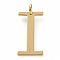Golden Brass Pendants, Long-Lasting Plated, Letter, Letter.I, 27x15x1.5mm, Hole: 3.5mm
