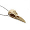 Resin Pendant Necklaces, with Alloy Chains, Bird, Navajo White, 23.62 inch(60cm)