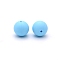 Silicone Beads Round Rubber Bead 15MM Loose Spacer Beads for DIY Supplies Jewelry Keychain Making, Light Sky Blue, 15mm