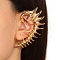 Alloy Cuff Earrings, Skeleton, Light Gold, 80x45mm