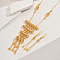 Elegant Brass Multilayer Geometric Necklace & Earrings Sets for Women, Golden