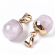 Подвески из натурального розового кварца с золотым покрытием X-G-T131-03N-3