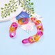 Двухцветные прозрачные акриловые кабельные цепи ручной работы AJEW-JB00840-02-3