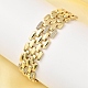 Браслеты-цепочки для часов из латуни для мужчин и женщин BJEW-H630-11G-1