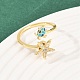 Вращающиеся латунные кольца с микропаве из кубических цирконий для женщин&nbsp;LS-RJEW-K305-02G-3