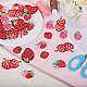 36 шт. 6 стиля клубники компьютерная вышивка тканевые самоклеящиеся нашивки&nbsp;PATC-FG0002-42-5