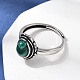 Натуральные малахитовые пальцевые кольца&nbsp;RJEW-A084-08AS-08-3