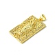 Настоящие позолоченные кулоны из латуни с микропаве KK-H472-36D-G-2