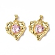 Латунные микро проложить кубического циркония подвески KK-P223-51G-01-2