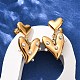 Серьги-гвоздики в форме сердца из нержавеющей стали 304 EJEW-S279-05G-1