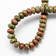 Природные Unakite каменные бусы нити G-S105-8mm-11-2