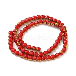 Стеклянные бусины с гальваническим покрытием &nbsp;EGLA-A040-01A