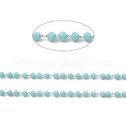 Стеклянная круглая цепочка из бисера CHS-B003-01B