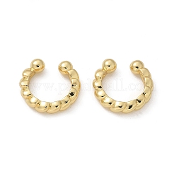 Серьги-каффы в форме веревки из латуни с гальванопокрытием&nbsp;LS-EJEW-G288-08G