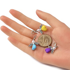 Подвесные украшения из непрозрачного акрила и АБС&nbsp;HJEW-JM04002