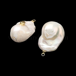 Подвески из латуни и перламутра с микропаве из кубического циркония&nbsp;KK-H259-13B-G01