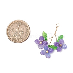 Пластик с подвесками из акрила и медной проволоки&nbsp;PALLOY-JF03601-01