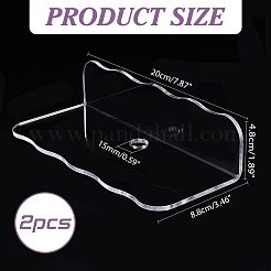 Прозрачный акриловый настенный угловой стеллаж для хранения вещей AJEW-WH0534-37D