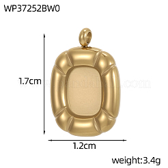 Оправы для подвесок из нержавеющей стали 304 в виде кабошонов&nbsp;STAS-OY010-45G