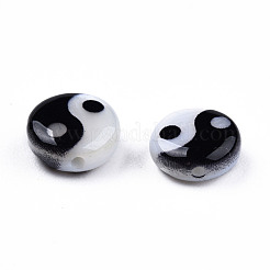 Бусины с принтом из натуральных пресноводных ракушек SHEL-N026-207A-01