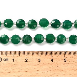 Натуральные бусины из зеленого оникса и агата (окрашенные и нагретые) G-B153-B04