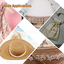 20 ярд хлопковой цветочной кружевной ленты для отделки OCOR-WH0097-45