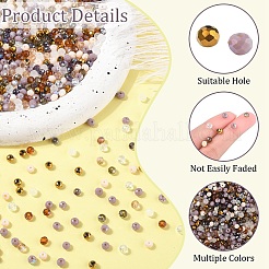 1000шт 10 цвета гальванические прозрачные стеклянные бусины&nbsp;EGLA-YW0005-72B