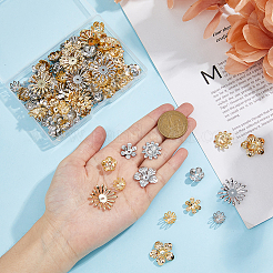 120 шт. 12 стиля колпачков для бусин из нержавеющей стали 304&nbsp;STAS-DC0014-97