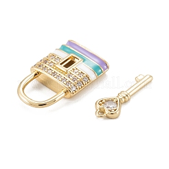 Латунные микропаве прозрачные подвески с фианитом KK-K255-19G