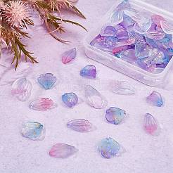 80шт 4 стильные стеклянные подвески&nbsp;GLAA-SC0001-63