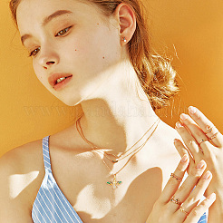 8 шт. 2 стиля латунных подвесок и латунных микропаве кубических цирконий подвески&nbsp;KK-AR0003-70