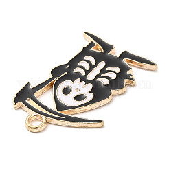 Подвески из сплава с эмалью из позолоченного сплава KC на тему Хэллоуина ENAM-L041-02C