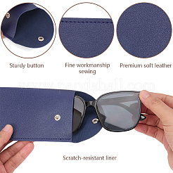 5шт 5-цветный прямоугольный чехол для очков из искусственной кожи&nbsp;AJEW-CN0005-39