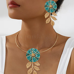 Комплекты из колье и серег-гвоздиков с железной эмалью для женщин FS-WG539B6-01