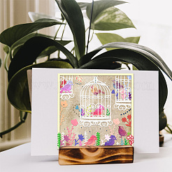 Клетка для птиц с трафаретами из углеродистой стали для резки цветов DIY-WH0309-1298
