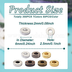 350 шт. 7 цвета бусины из сплава в тибетском стиле TIBEB-KS0001-06