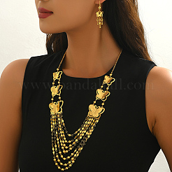 Комплекты из серег из сплава и многослойных ожерелий для женщин&nbsp;VC8959-1
